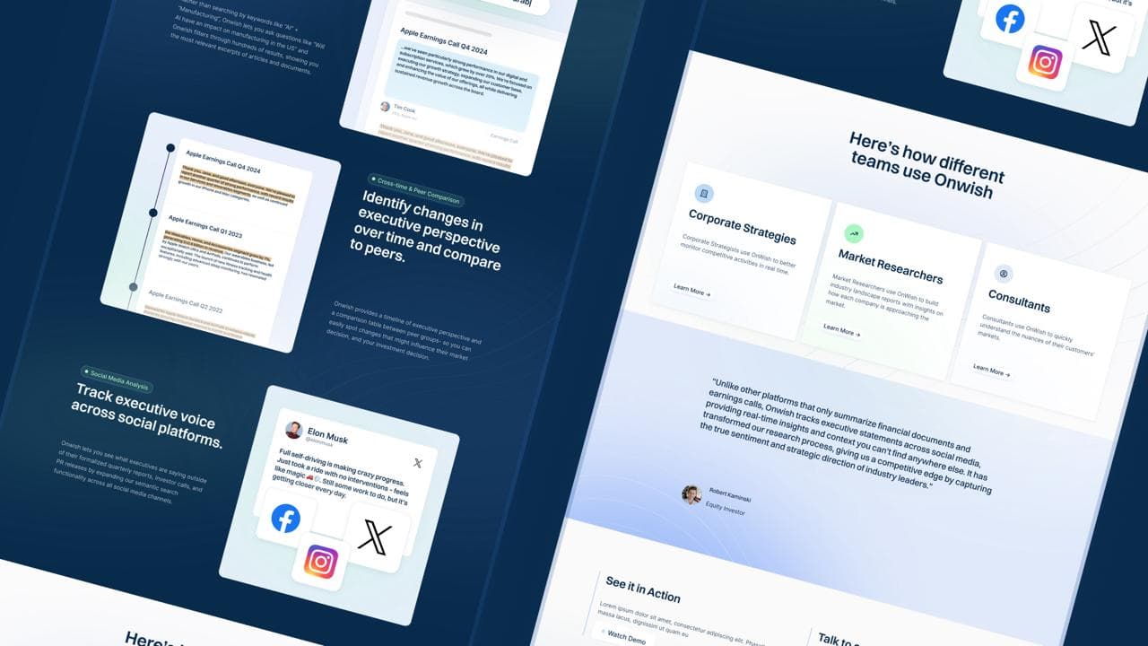 Onwish website preview